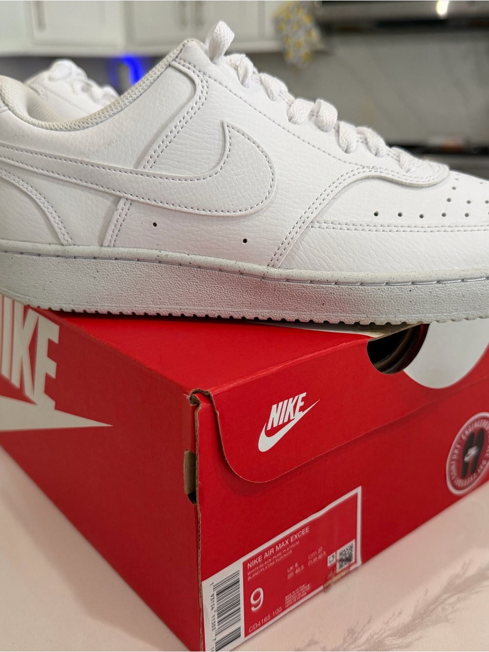 Nike White/Grey Bottom Airforce Ones Sneakers - Picture 3 of 5